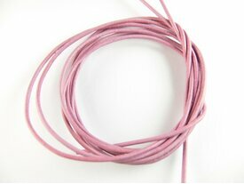 Cordon en cuir rose