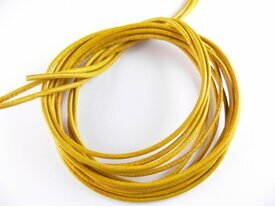 Lacet en cuir jaune