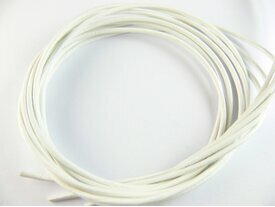 Cordon cuir blanc