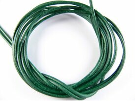 Cordon en cuir vert anglais