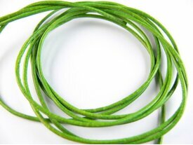 Lacet en cuir vert Provence