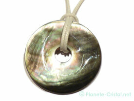 Pendentif grand donut en nacre