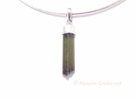 Pendentif tourmaline verte naturelle