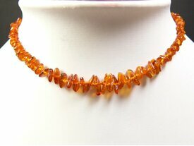Collier ambre bebe jaune-orange