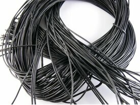 Lacet en cuir noir de 1 mètre 