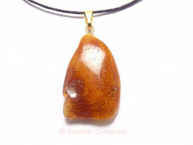 Pendentif Ambre jaune A