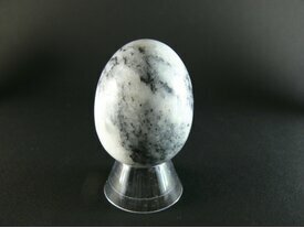 Oeuf pierre Calcite noir et blanc