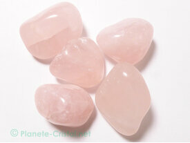 Quartz rose en beaux galets polis