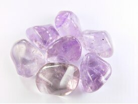 Amethyste lilas gemme en pierre roulee