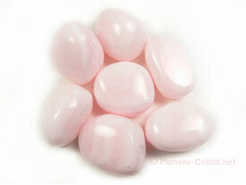 Mangano-calcite rose pierres roulées taille M