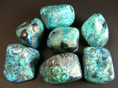 Chrysocolle pierre polie