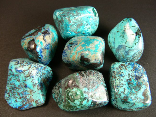 Chrysocolle pierre polie  (Chrysocolle  L)