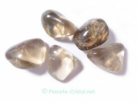 Quartz fumé pierre roulée