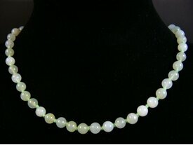 Collier bille pierre d'aventurine verte
