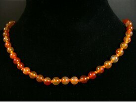 Collier cornaline boule pierres