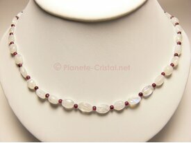 Collier Pierre de Lune Grenat