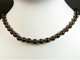 Collier boule quartz Fume 