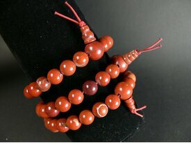 Bracelet tibetain en jaspe rouge