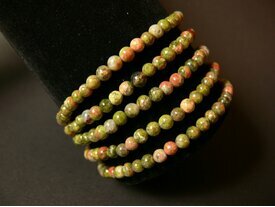 Bracelet fin en unakite