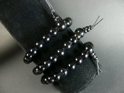 Bracelet tibetain en onyx noir