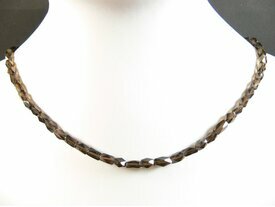 Collier Quartz Fume facette