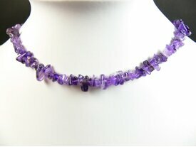 Collier amethyste ras du cou