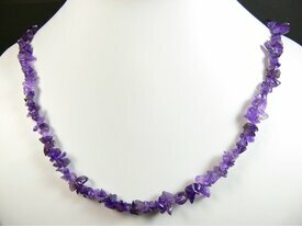 Collier sautoir en amethyste 