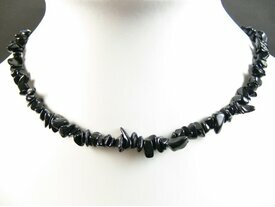 Collier ras du cou en onyx noir