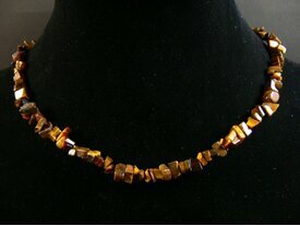 Collier ras du cou oeil de tigre 