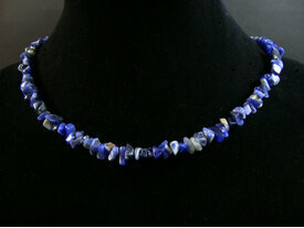 Collier bleu pierre naturelle