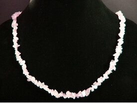 Collier long pierre de quartz rose 