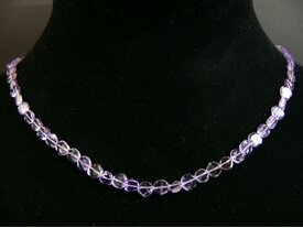 Collier amethyste lilas gemme