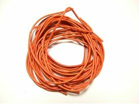 Lacet en cuir orange corail