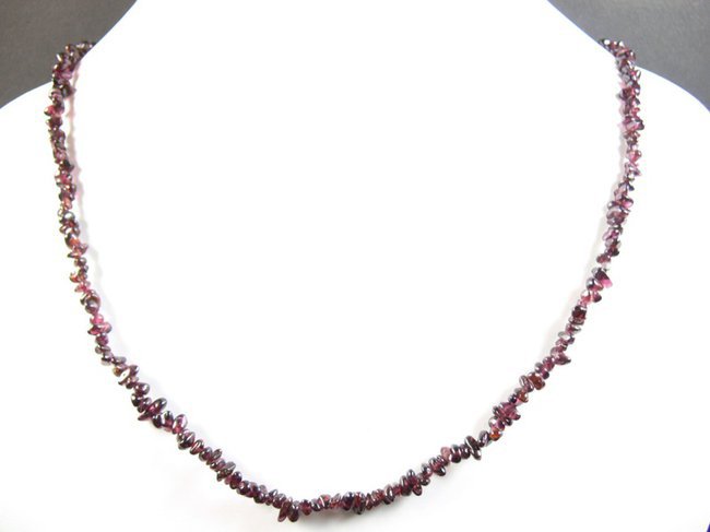 Collier Grenat rouge 60 cm