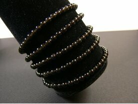 Bracelet fin obsidienne noire 