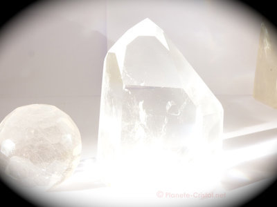 Pointe quartz cristal de roche 7.5 cm