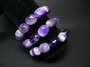 Bijoux bracelet pierre amthyste violette polie vritable