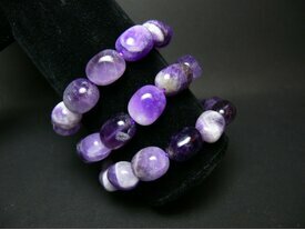 Bijoux Bracelet Améthyste en pierre roulée