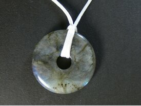 Pendentif donut labradorite