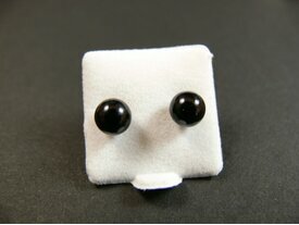 Puces d'oreilles en onyx noir