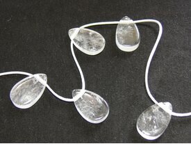 Pendentif cristal de roche poire
