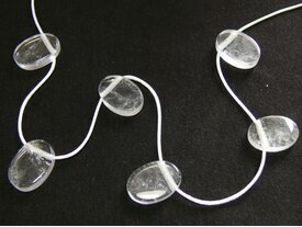 Pendentif cristal de roche ovale