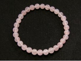 Bracelet en quartz rose bille