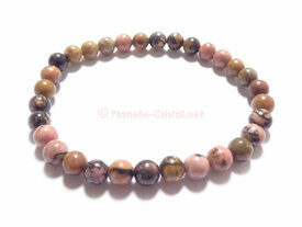 Bracelet bille en rhodonite 