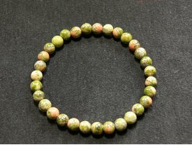 Bracelet bille en unakite