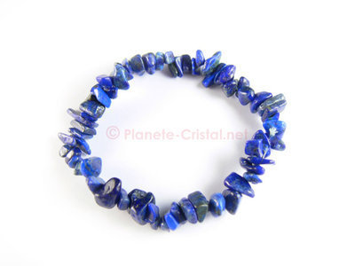 Bracelet en petites pierres de lapis lazuli