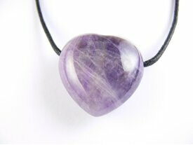 Pendentif grand coeur amethyste