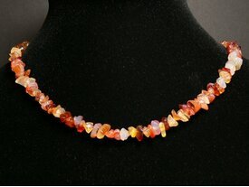 Collier ras du cou cornaline