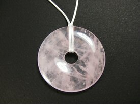 Grand donut en quartz rose 
