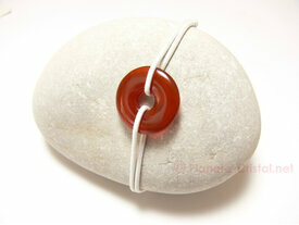 Bracelet cordon et cornaline rouge